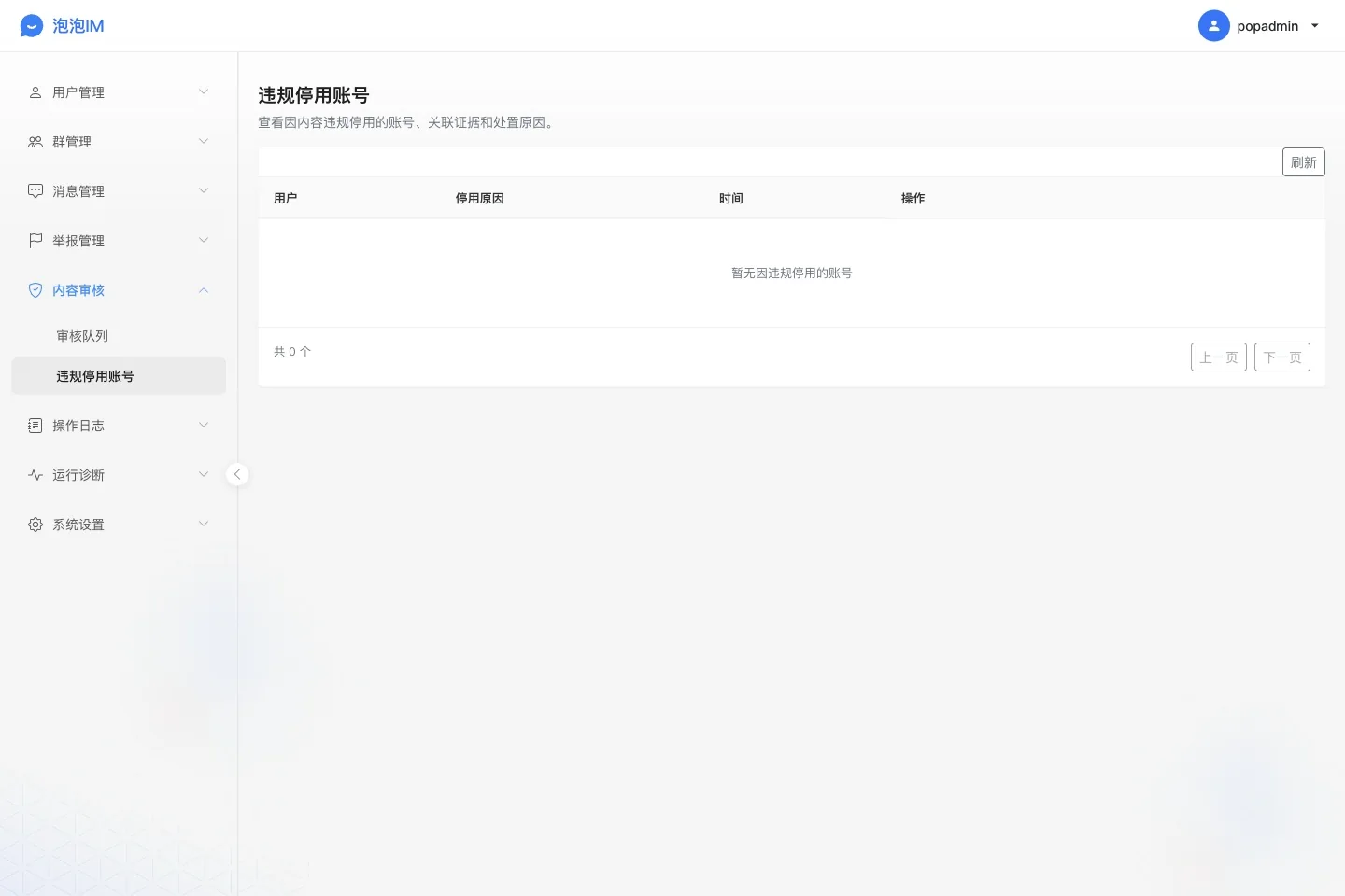 当前没有符合条件的违规停用账号