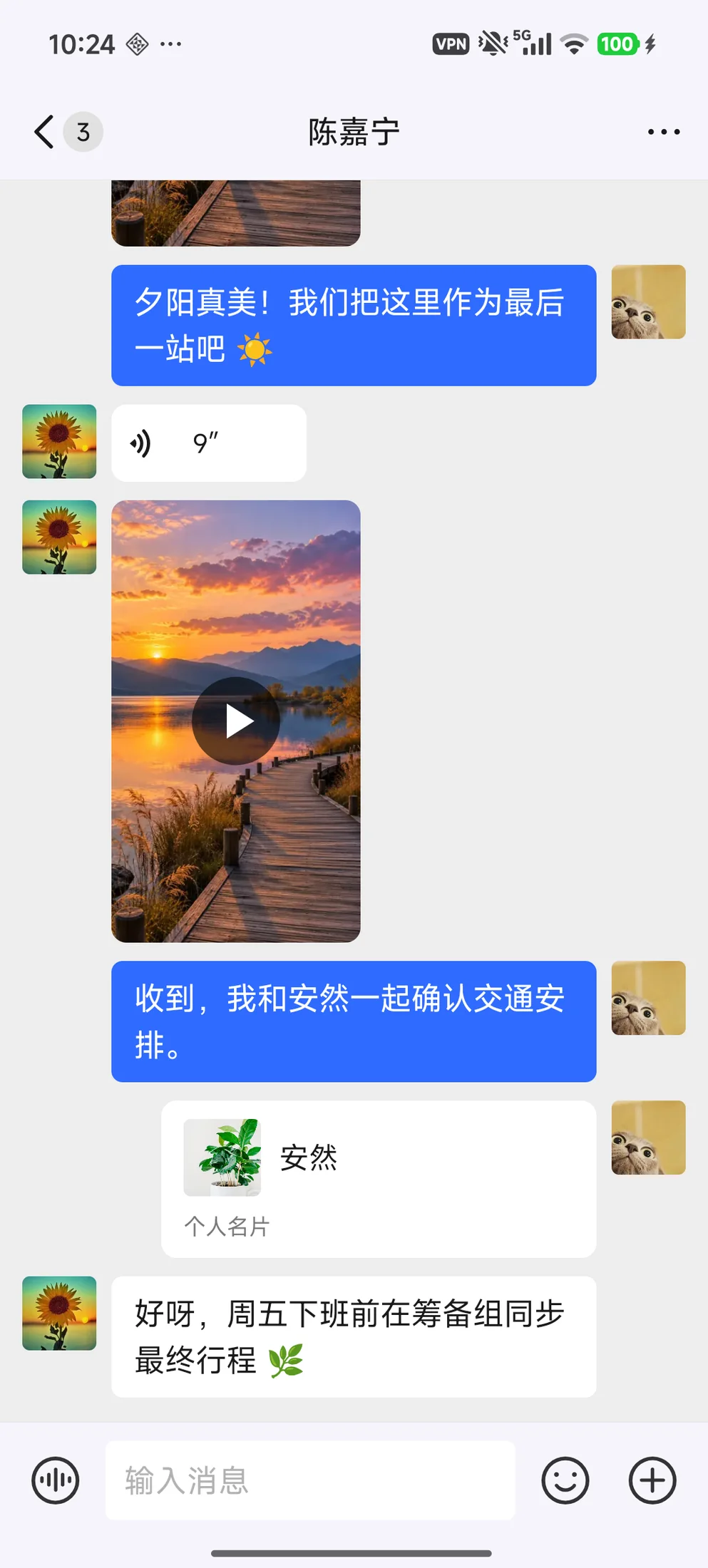 语音、竖屏视频与个人名片